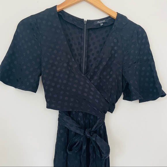 NWT Madewell Wrap-Waist Jumpsuit in Dot Jacquard - Picture 8 of 9